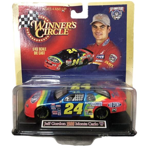 (lot Of 2) 2004 1/64 Jeff Gordon #24 DuPont w Hood Magnet & 1998 1/43 w/ Stand - Picture 3 of 11